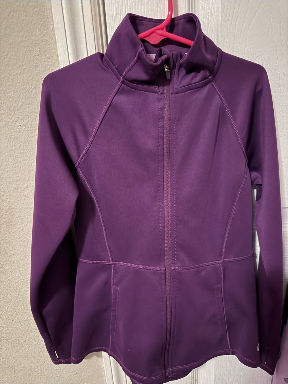Girls Avia Purple Full-Zip Utility Jacket Size 6x